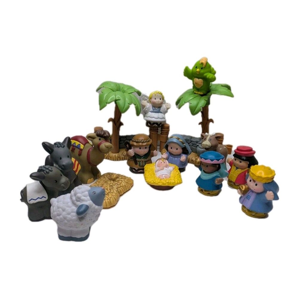Fisher Price Little People Christmas Nativity Set Mostly Complete Old Style
